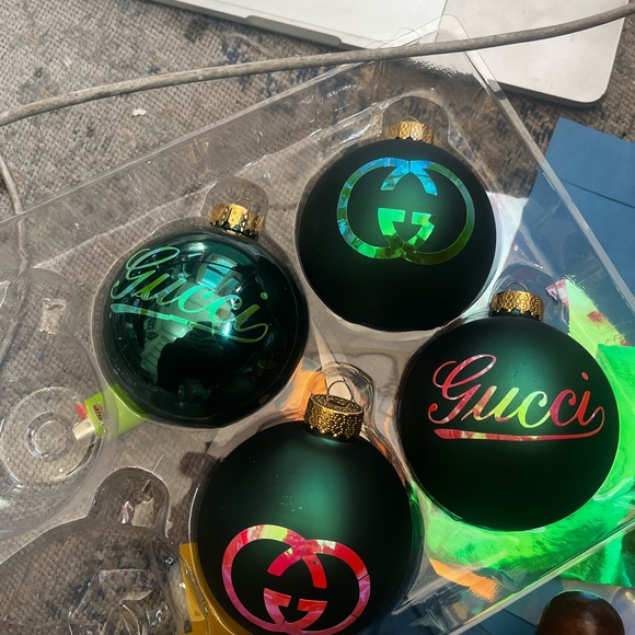 CUSTOM glass Christmas Ornament set of 4 - Picture 6 of 10